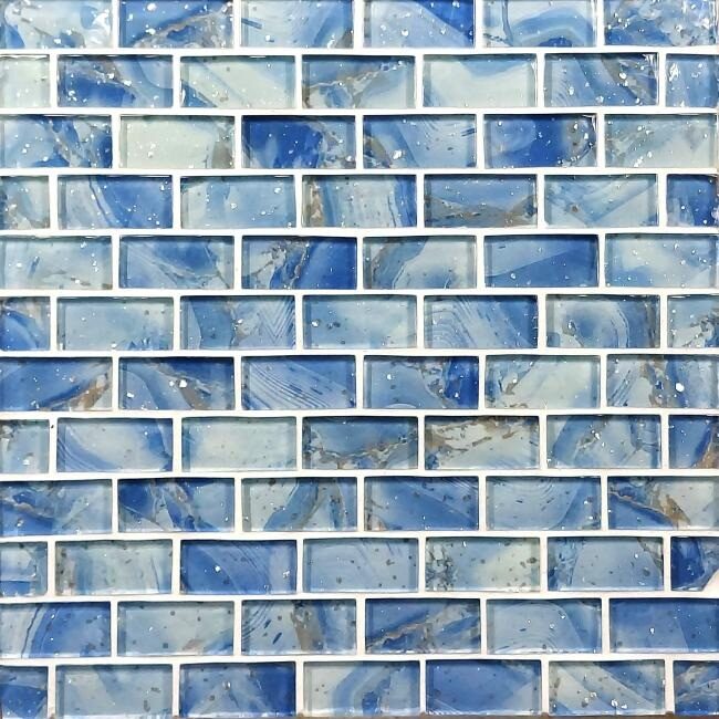 Glass - Crackle Blue